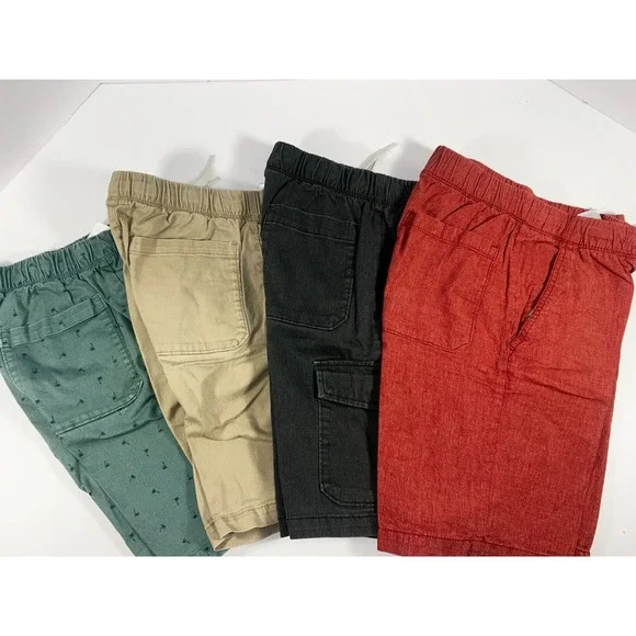Old Navy Boys Shorts Bundle 4 Pack Pull On Elastic Waist Casual Playwear - Picture 2 of 14